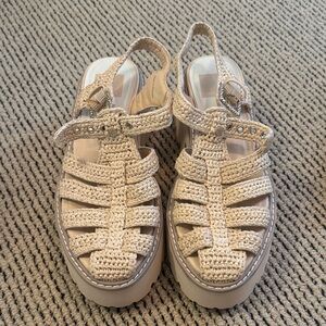 Dolce Vita Cream Platform Sandals